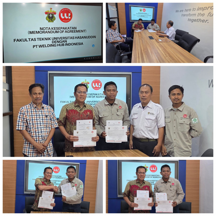 Fakultas Teknik UNHAS Teken MoA dan PKS dengan PT Welding Hub Indonesia