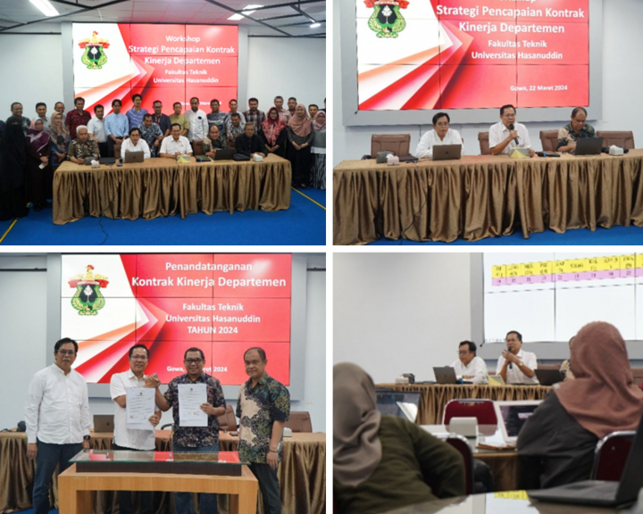 Komitmen Tingkatkan Kinerja, Ketua Departemen Se - Fakultas Teknik Universitas Hasanuddin Tanda Tangani Perjanjian Kinerja 2024.