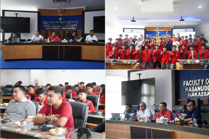 Fakultas Teknik Unhas Sambut Tim Engineering Football 09 sebagai Juara 1 Unhas Cup 2025