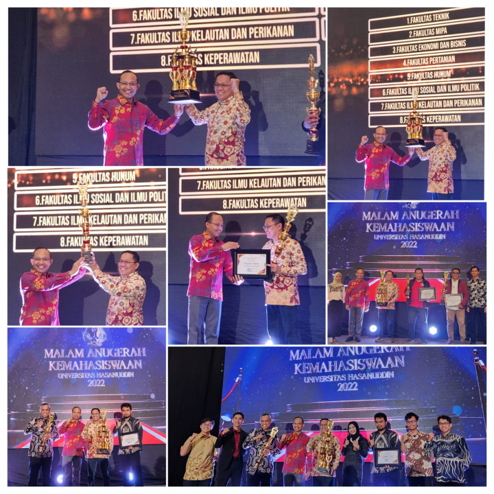 FTUH Raih Award Fakultas Prestasi Kemahasiswaan Terbaik di UNHAS
