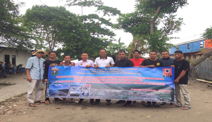 Sosialisasi Mitigasi Risiko Berbasis K3 Kerjasama Departemen Teknik Kelautan Unhas dengan PII Cabang Makassar