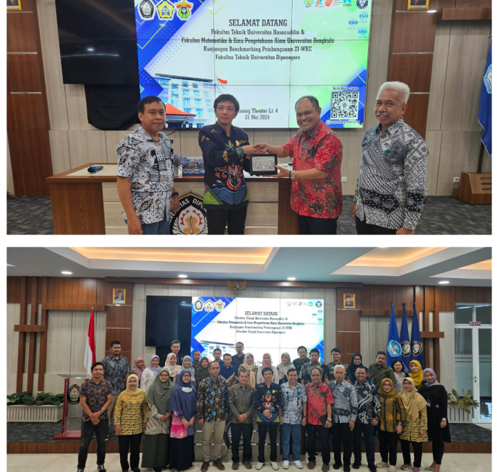 Dalam Rangka Benchmarking Pembangunan Zona Integritas, Fakultas Teknik Universitas Hasanuddin Kunjungi Universitas Diponegoro.
