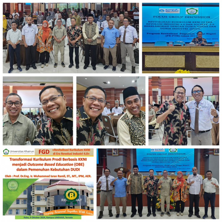Hadiri Undangan Rektor Universitas Khairun, Dekan Fakultas Teknik Bawakan Materi Kurikulum Prodi Berbasis KKNI dan OBE Dalam Pemenuhan Kebutuhan DUDI