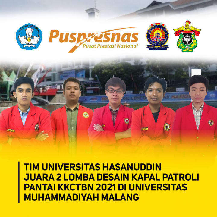 Mahasiswa Teknik Unhas Raih Juara Dua pada Kontes Kapal Cepat Tak Berawak Tingkat Nasional