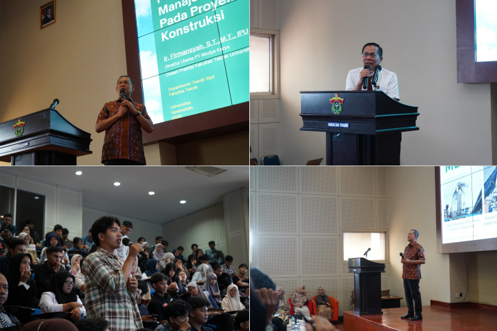 Fakultas Teknik Universitas Hasanuddin Hadirkan Direktur Utama PT Nindya Karya pada Kuliah Umum Manajemen Proyek